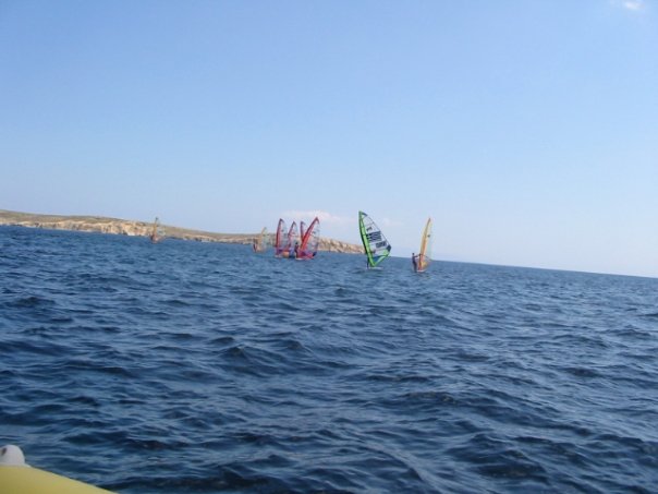 Windsurfing on Paros Greece