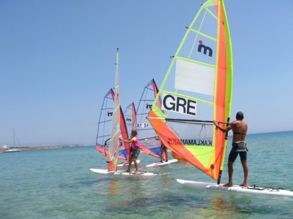 Windsurfing on Paros Greece
